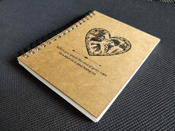 Personalised Engraved Cover Notepad (NP2) - Size: 11 cm x 14.5 cm