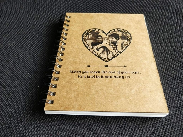 Personalised Engraved Cover Notepad (NP2) - Size: 11 cm x 14.5 cm