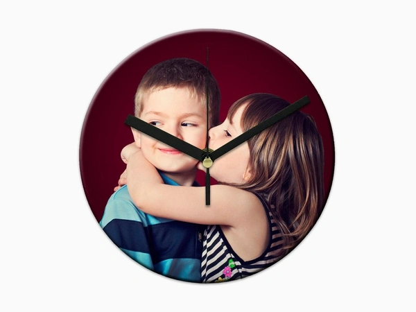 Glass Wall Clock (7") Customized Images