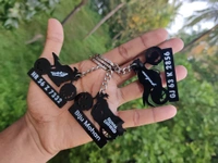 Bike Shape Number Plate Keychain - VS16 - 