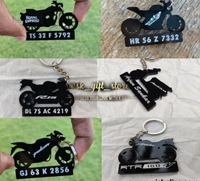 Bike Shape Number Plate Keychain - VS16 - 