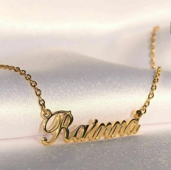 18k Gold Name Art Necklace (Customizable) - (Name Is Customizable)