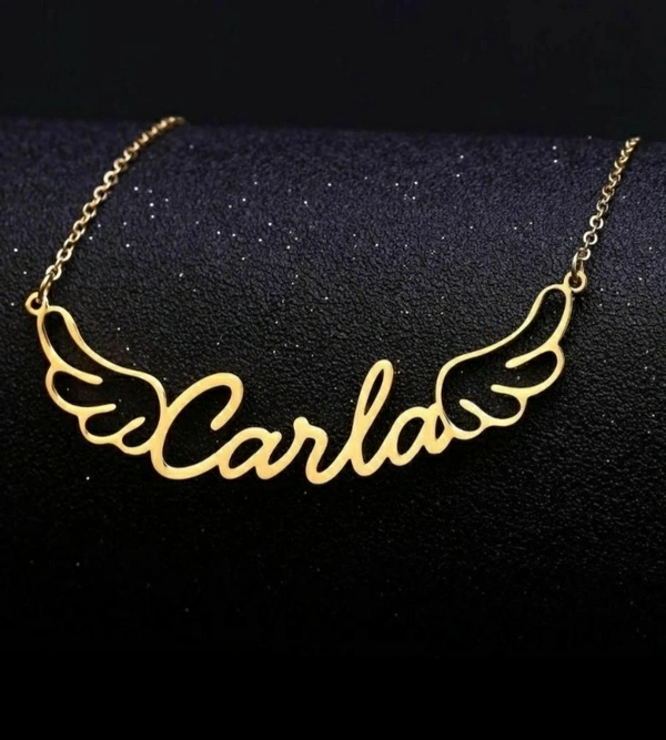 18k Gold Name Art Necklace (Customizable) - (Name Is Customizable)