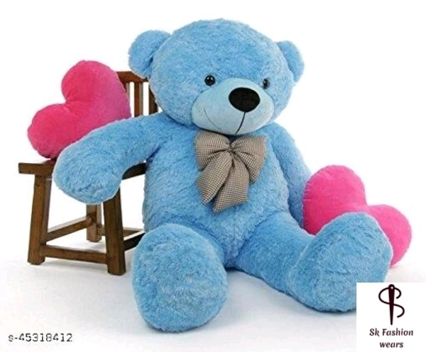 Red Teddy Bear - light Blue, 3feet