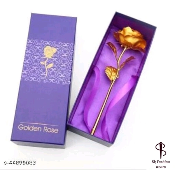 Valentine flower golden with red flower gift 