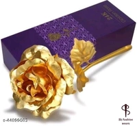 Valentine flower golden with red flower gift 
