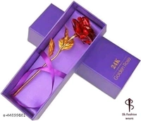 Valentine flower golden with red flower gift 