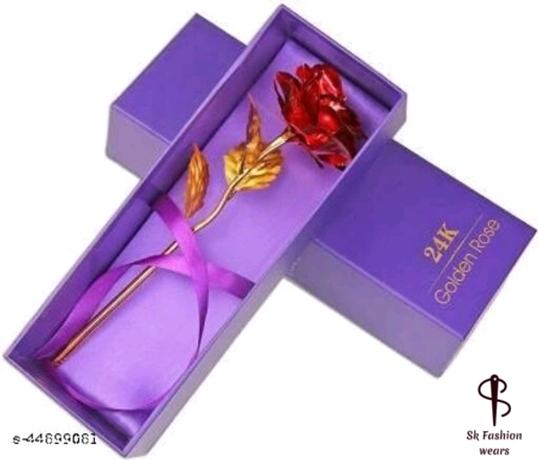 Valentine flower golden with red flower gift 