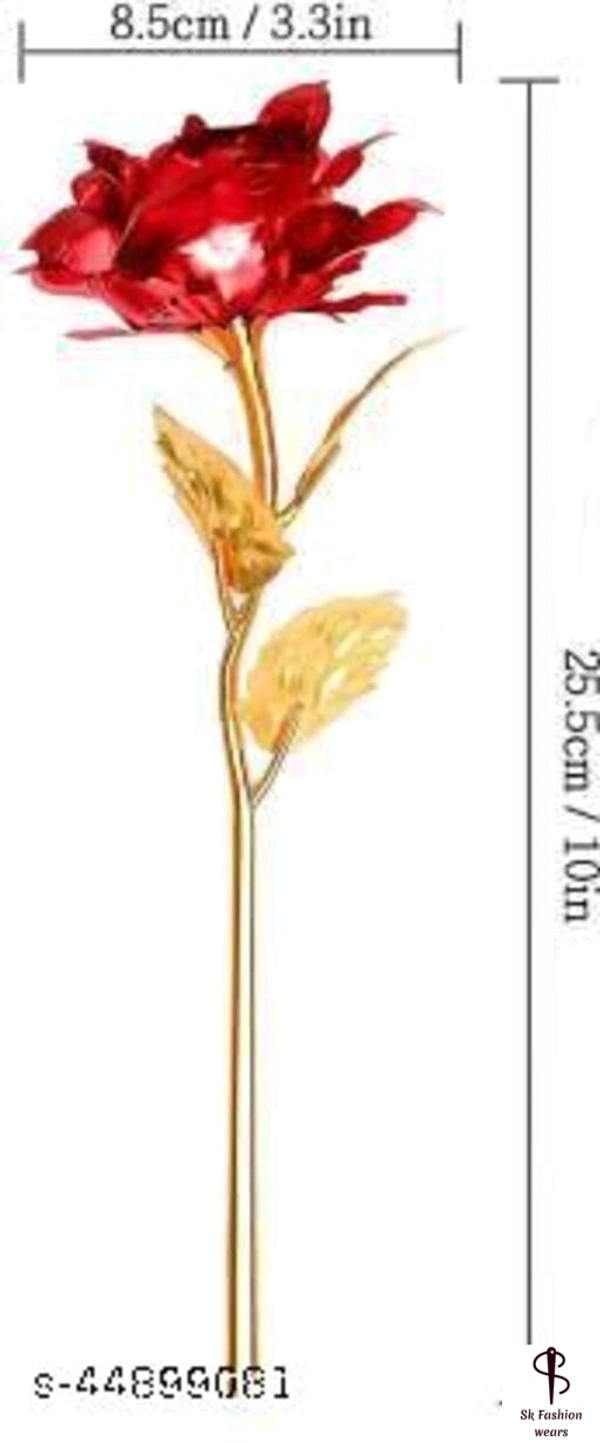 Valentine flower golden with red flower gift 