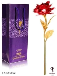 Valentine flower golden with red flower gift 