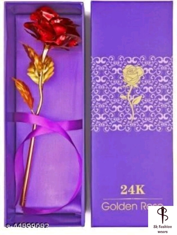 Valentine flower golden with red flower gift 