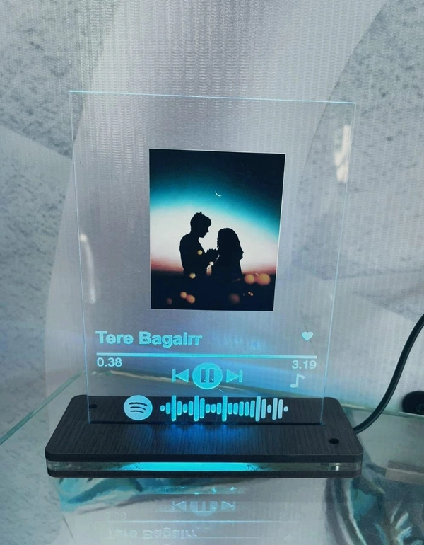 Spotify photo Frame  - 8*4 Inches, orange