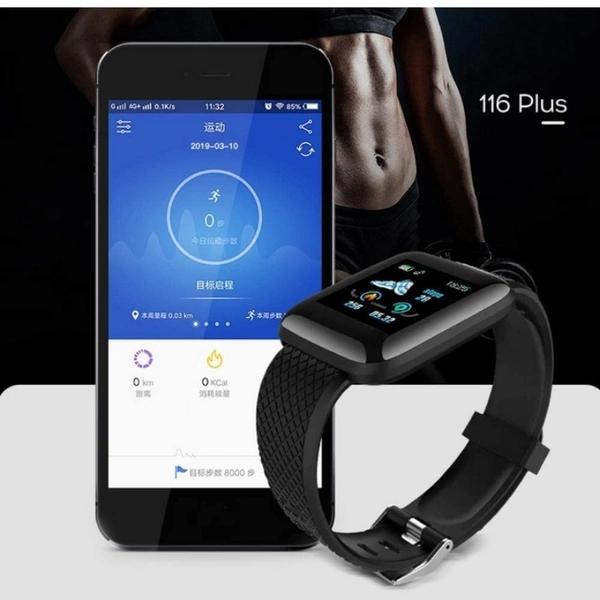 [New Edition 2021] D-116 Plus Smart Watch  -  black,dark blue,  purple, red, null