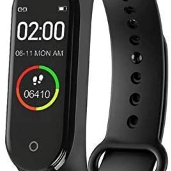 Sketchfab Bluetooth Fitness Plastic Smart Health Band/Smart Fitness Band with Call Whatsapp Alert Stop Watch Pedometer for Men and Women (Black)