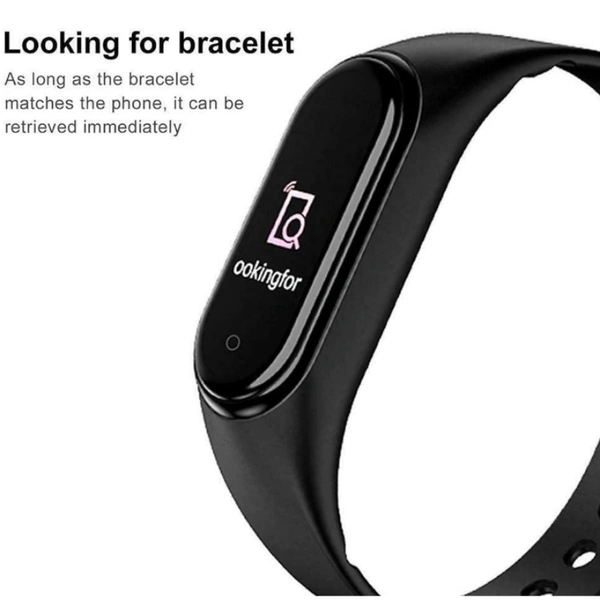 Sketchfab Bluetooth Fitness Plastic Smart Health Band/Smart Fitness Band with Call Whatsapp Alert Stop Watch Pedometer for Men and Women (Black)