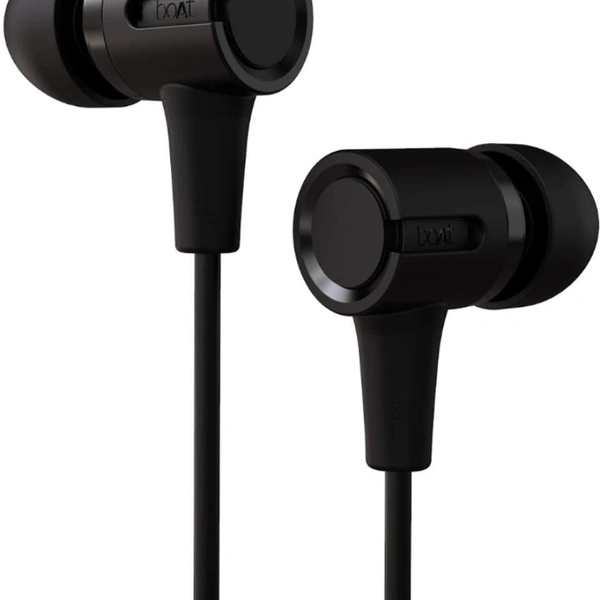 boAt Bassheads 102 in Ear Wired Earphones with Mic(Charcoal Black) - black, null