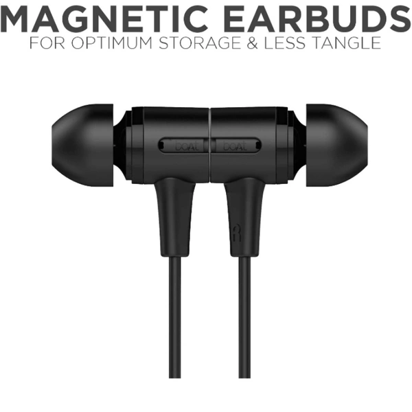 boAt Bassheads 102 in Ear Wired Earphones with Mic(Charcoal Black) - black, null