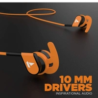 boAt Bassheads 242 in Ear Wired Earphones with Mic(Orange) - orange, null