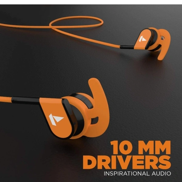 boAt Bassheads 242 in Ear Wired Earphones with Mic(Orange) - orange, null