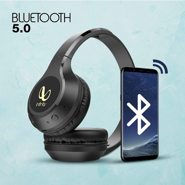 Infinity Glide 500 by Harman (JBL, HK, Infinity), 20 Hrs Playtime with Quick Charge, Wireless On Ear Headphone with Mic, Deep Bass, Dual Equalizer, Bluetooth 5.0 with Voice Assistant Support (Black - black 