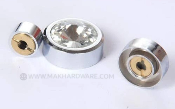 Round Diamond Mirror Cap/Nails Decorative/Mirror Nail Decorative Cover (Chrome-25mm) - 19mm
