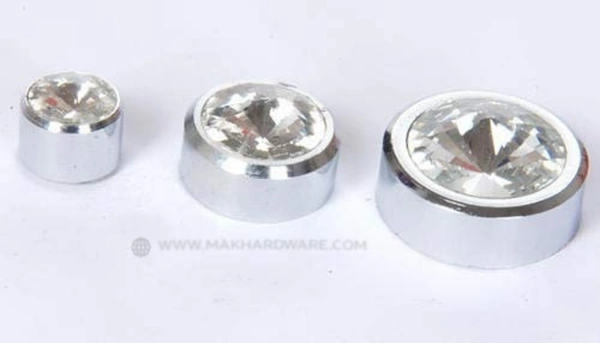 Round Diamond Mirror Cap/Nails Decorative/Mirror Nail Decorative Cover (Chrome-25mm) - 25mm