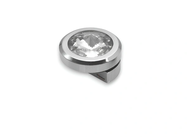 MAK HARDWARE Diamond HALF Mirror/Glass Holder Bracket Diamond Mirror DHABI, Polished Chrome - 8mm