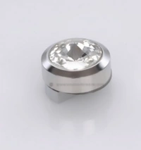 MAK HARDWARE Diamond HALF Mirror/Glass Holder Bracket Diamond Mirror DHABI, Polished Chrome - 8mm