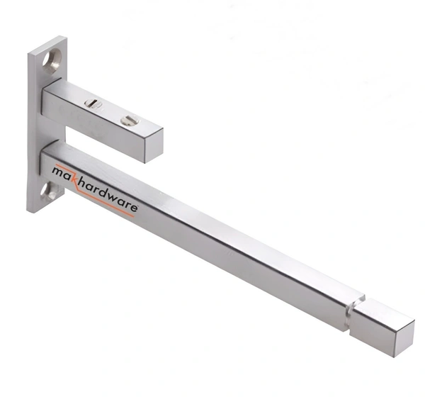 MAK HARDWARE Stainless Steel Sliver F Bracket 4inch.  - 4 inch. Glass Size 6mm