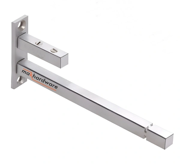 MAK HARDWARE Stainless Steel Sliver F Bracket 4inch.  - 4 inch. Glass Size 12mm