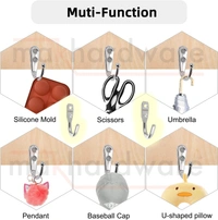 MAK HARDWARE Stainless Steel Unbreakable J Type Hook Bathroom Hooks Cloth Hanger Wall Hook Door Robe Hooks for Hanging Keys,Clothes Per Piece...