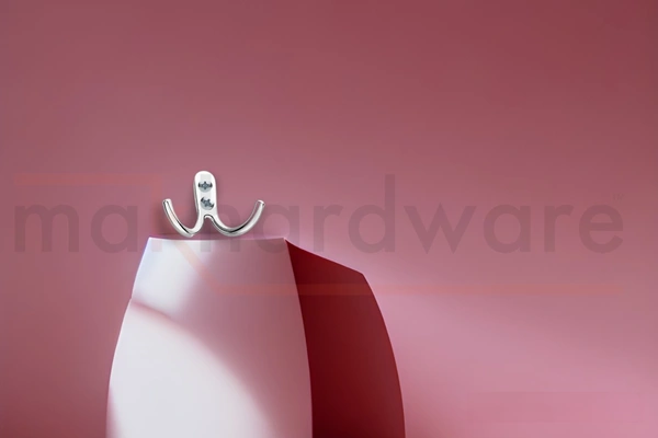 MAK HARDWARE  J HOOK Stainless Steel Unbreakable J Type Two Hook Bathroom Hooks Cloth Hanger Wall Hook Door Robe Hooks for Hanging Keys, Clothes Per Piece... - SILVER