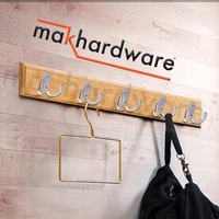 MAK HARDWARE  J HOOK Stainless Steel Unbreakable J Type Two Hook Bathroom Hooks Cloth Hanger Wall Hook Door Robe Hooks for Hanging Keys, Clothes Per Piece... - SILVER