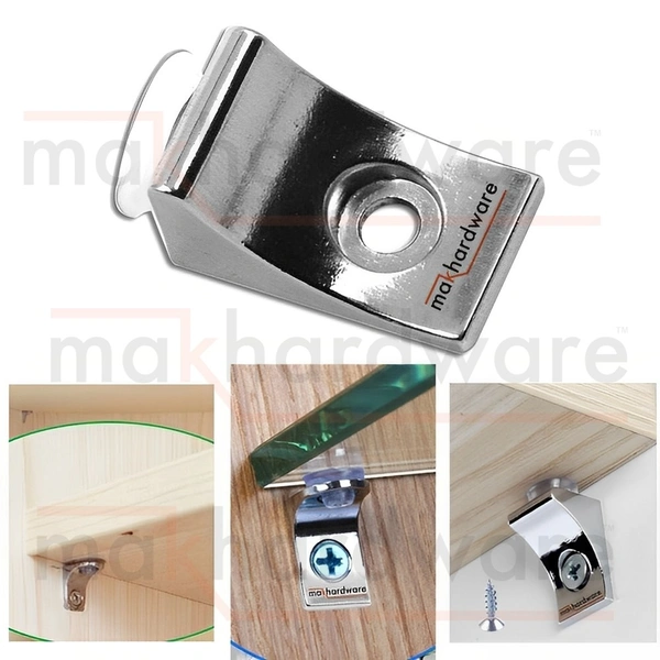 Shelf Support L-Shaped Clips for Kitchen & Bookcase Shelf Cabinet Closet L Shelf Button - ONE HOLE