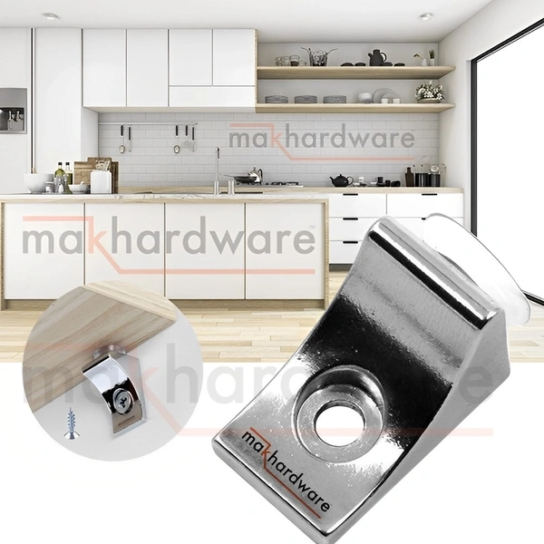 Shelf Support L-Shaped Clips for Kitchen & Bookcase Shelf Cabinet Closet L Shelf Button - ONE HOLE