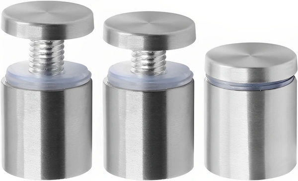 MAK HARDWARE STAINLESS STEEL (25mm Rod Thickness) SPACERS MOUNT STAND OFF BOLTS SCREWS S.S. STUDS FOR GLASS/ACRYLIC SHEETS DESIGNER SHEETS - - 25mm*100mm / 1inch.*4inch.