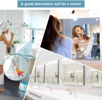 MAK HARDWARE S.S. Round Mirror Cap/Screws Cap Cover/Nails Decorative/Mirror Nail Decorative Cover - 25mm