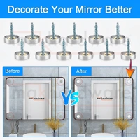 MAK HARDWARE S.S. Round Mirror Cap/Screws Cap Cover/Nails Decorative/Mirror Nail Decorative Cover - 25mm