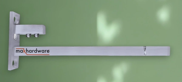 MAK HARDWARE Stainless Steel Glass Shelf Bracket F Type Square F BRACKET Shelf Bracket 10'' (Adjustable) - 10 inch. ADJUSTABLE