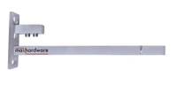 MAK HARDWARE Stainless Steel Glass Shelf Bracket F Type Square F BRACKET Shelf Bracket 4'' (Adjustable)  - 4 inch. ADJUSTABLE