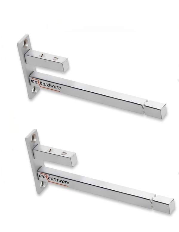 MAK HARDWARE Stainless Steel Sliver F Bracket 4inch.  - 4 inch. Glass Size 8mm