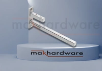 MAK HARDWARE Stainless Steel Sliver F Bracket 4inch.  - 4 inch. Glass Size 8mm