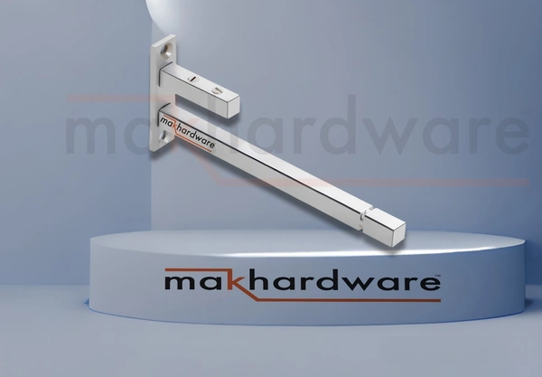 MAK HARDWARE Stainless Steel Sliver F Bracket 4inch.  - 4 inch. Glass Size 8mm
