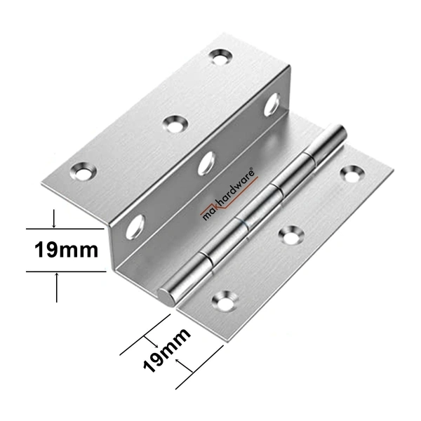 MaK HARDWARE Stainless Steel L-Hinges - 3" X 3/4" X19 MM