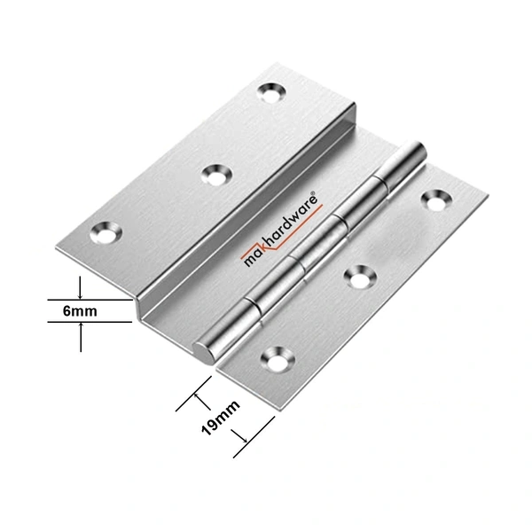 MaK HARDWARE Stainless Steel L-Hinges - 3" X 3/4" X 6MM