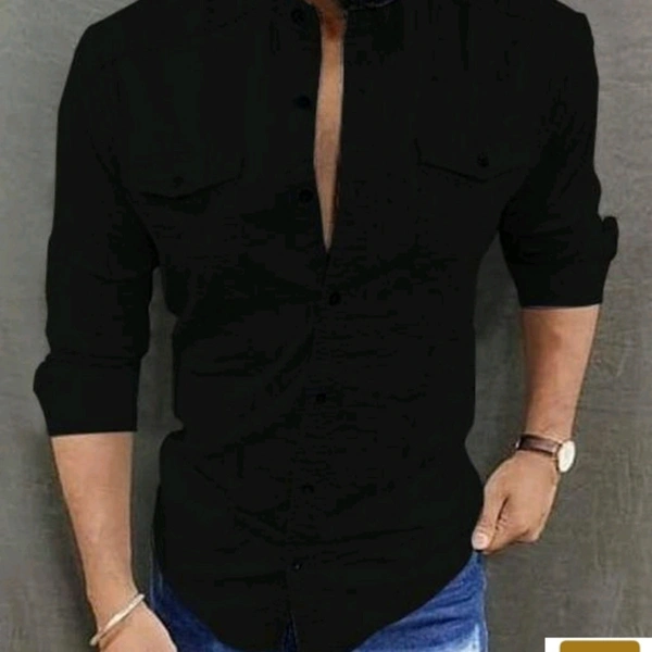 classic black cotton shart - xxl