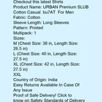 Urban premium cotton shart for men - s