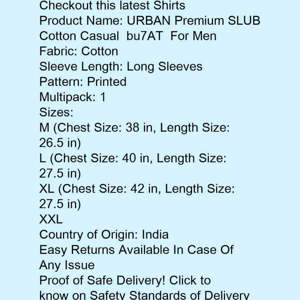 Urban premium cotton shart for men - s