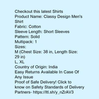 classy design men's shart - l