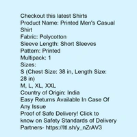 printed men's casual shart - xxl